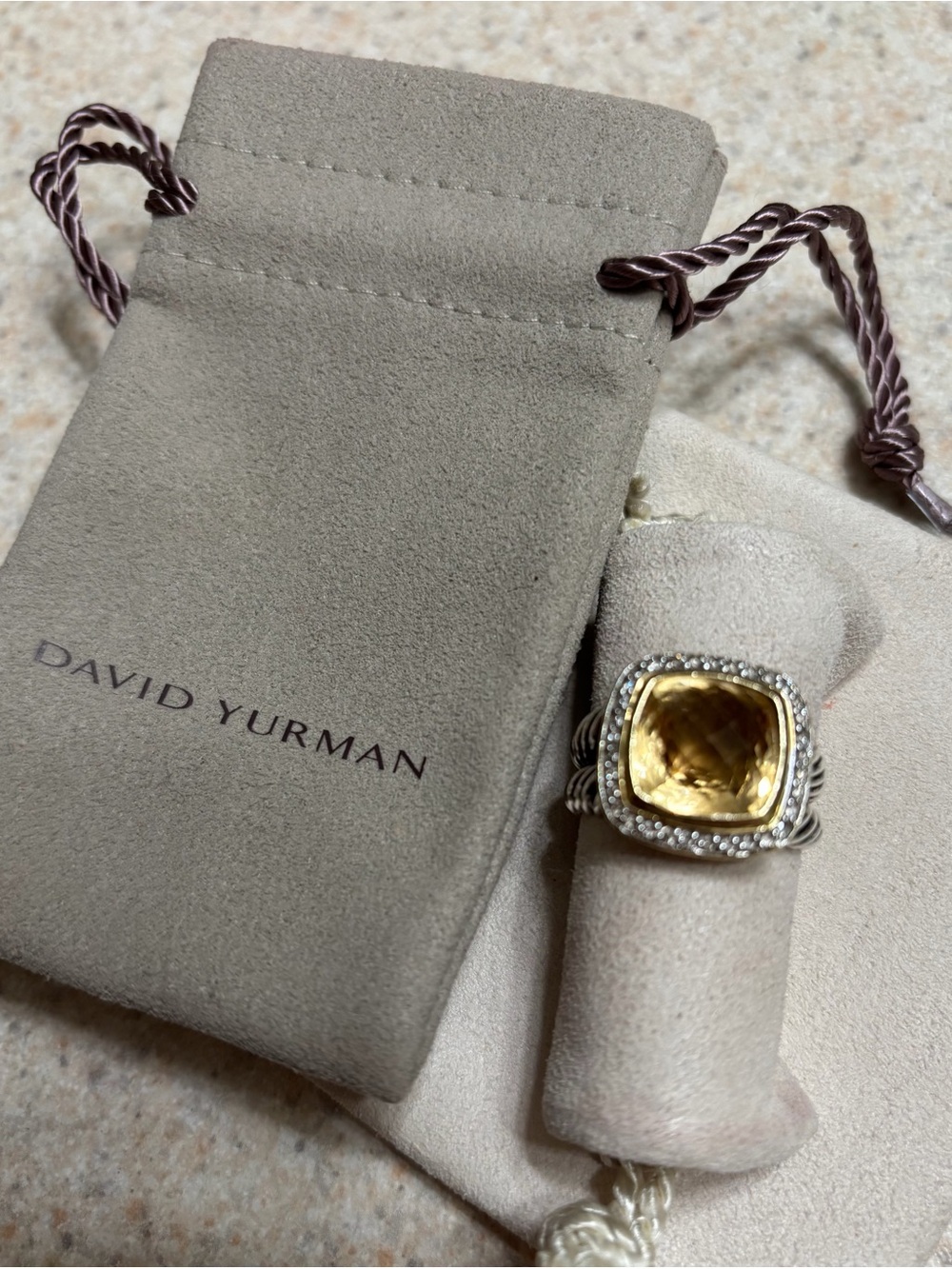 ⭐️David Yurman Albion Ring Citrine with Diamond and 18k Gold ⭐️